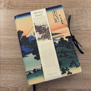 Leather Journal Shichiri Beach handmade in Italy NWT